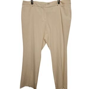 Worthington Modern Fit Women's Dress Pant Wide Leg Size 24W Ivory‎